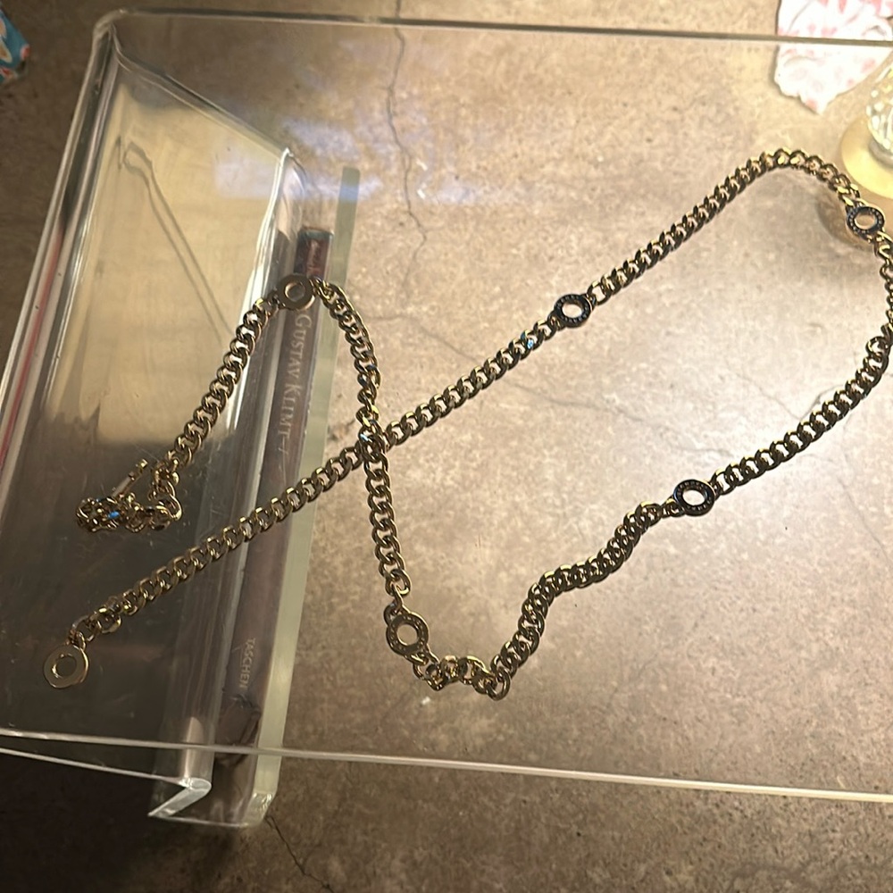 Micheal kors adjustable width gold chain belt